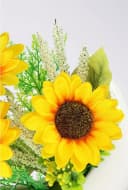 I.GE.A. Kunstblumen-Gesteck Sonnenblumen mit LED-Licht in Keramikschale Bild 4