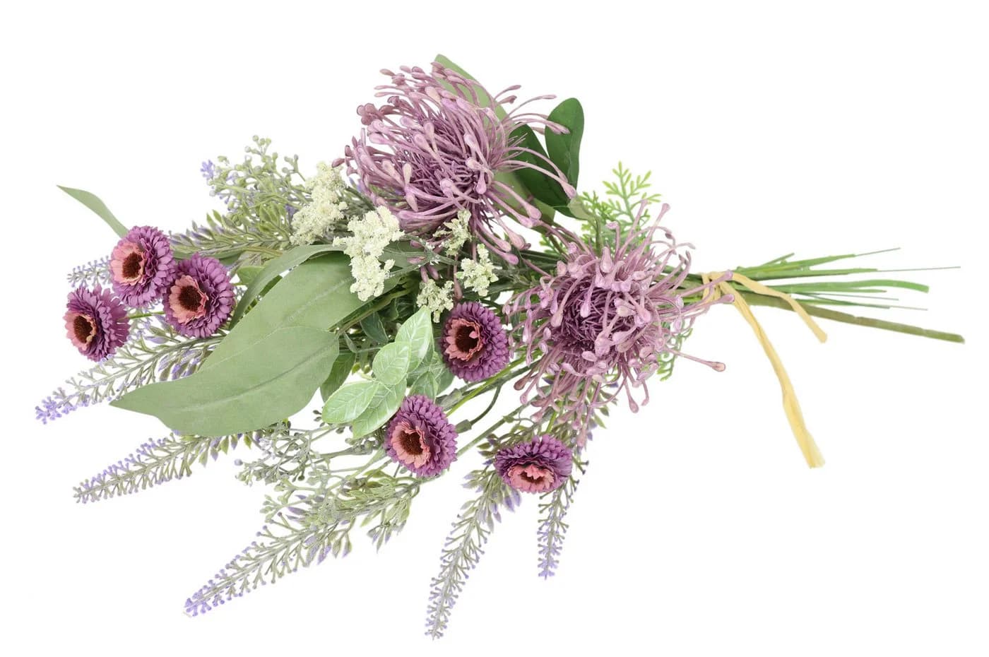 I.GE.A. Kunstblumen-Strauß Protea Zinnien Lavendel Violett - Bild 5