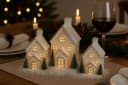 I.GE.A. LED-Dekofigur LED-Haus Weiß Gold Weihnachtsdeko Bild 1