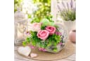 OTTO home Kunstblume Gesteck 'Rosen' in Herz-Pflanzschale Rosa Bild 1