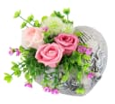 OTTO home Kunstblume Gesteck 'Rosen' in Herz-Pflanzschale Rosa Bild 2