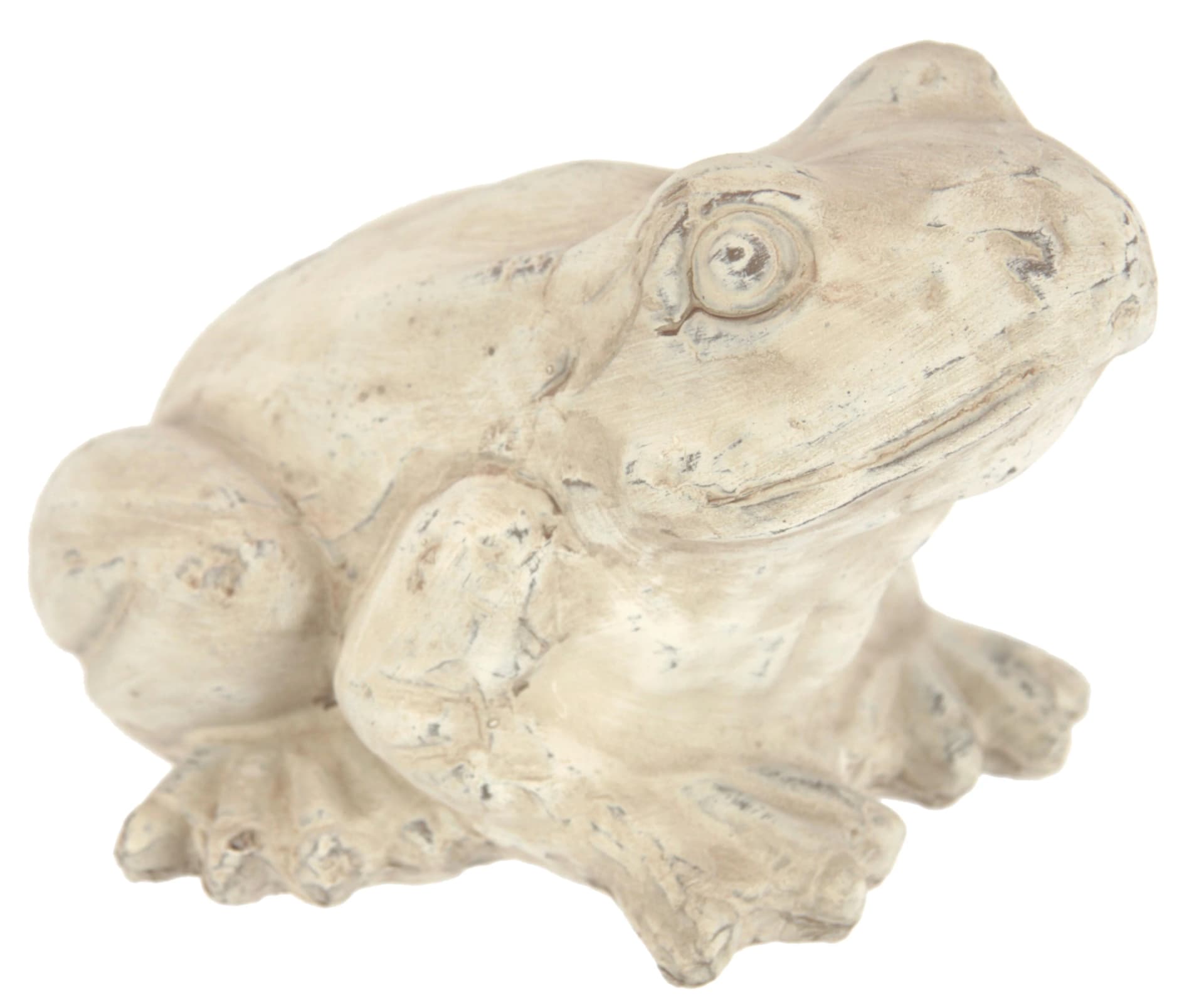 I.GE.A. Frosch Dekofigur Keramik Beige Antik-Look - Bild 4