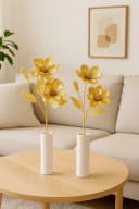 Kunstblume Magnolie, I.GE.A., 2er Set Dekoblume Metallic Effekt Bild 1