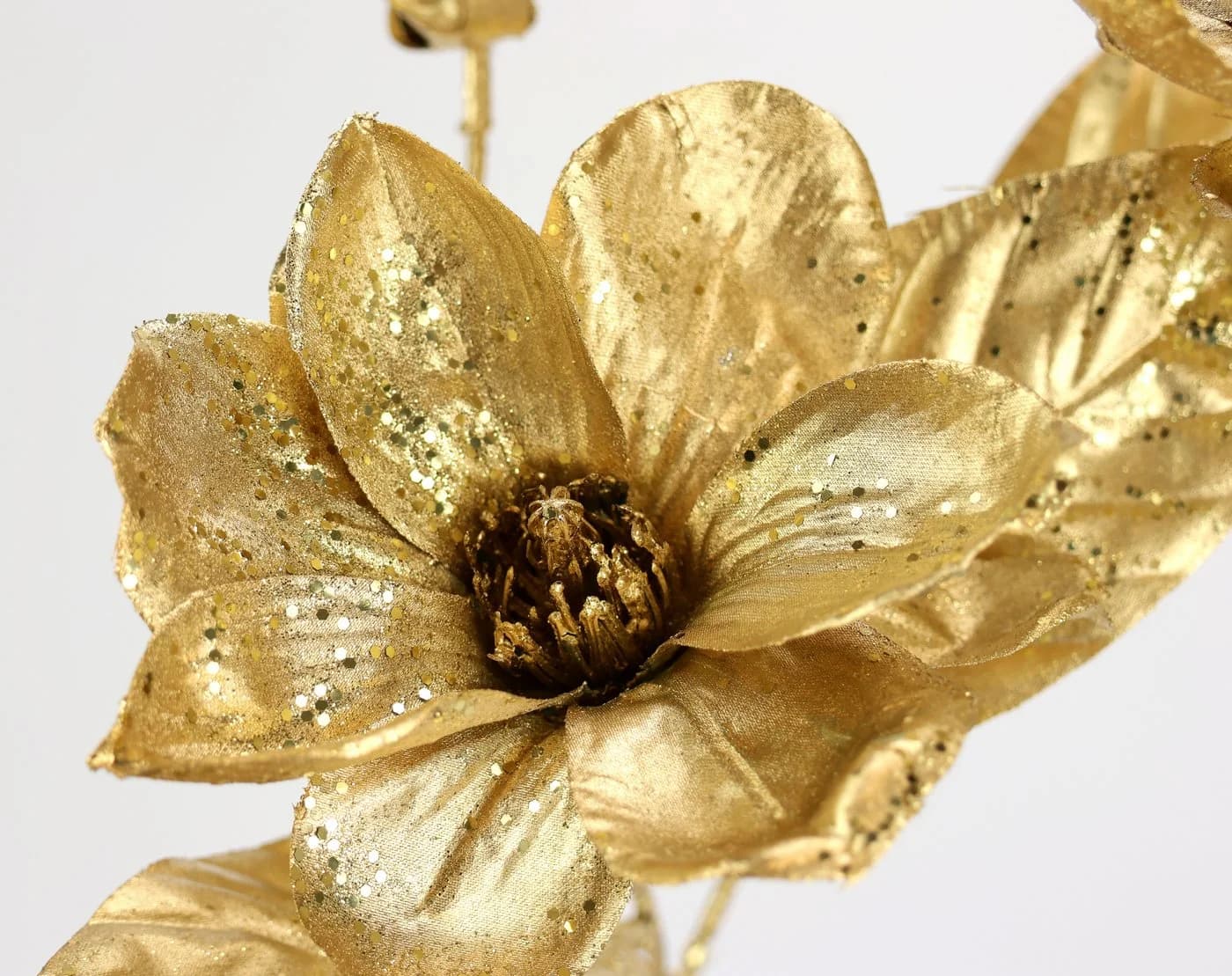 Kunstblume Magnolie, I.GE.A., 2er Set Dekoblume Metallic Effekt - Bild 5