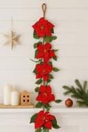 Kunstgirlande I.GE.A. Poinsettiaranke Rot Polyester Bild 1