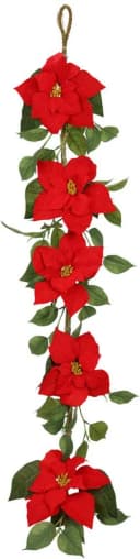 Kunstgirlande I.GE.A. Poinsettiaranke Rot Polyester Bild 2