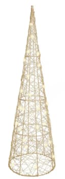 I.GE.A. LED-Dekofigur LED-Pyramide Weihnachtspyramide Gold Bild 2