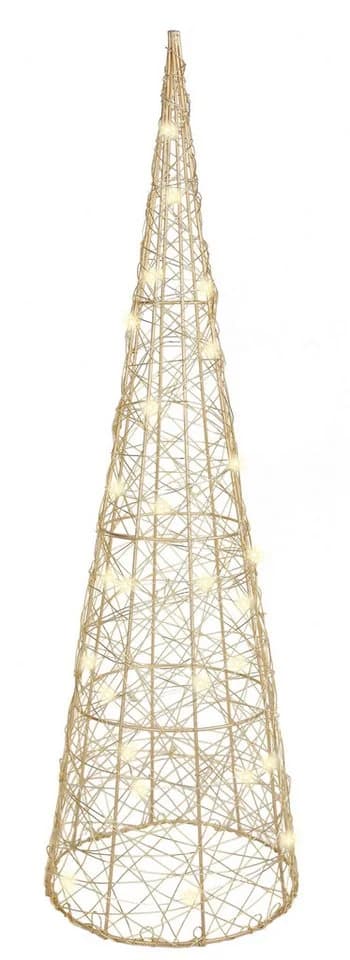 I.GE.A. LED-Dekofigur LED-Pyramide Weihnachtspyramide Gold - Bild 2