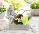 Kunstblumen-Gesteck 'Nelke' mit Engel in Pflanzschale, OTTO home, Höhe 17 cm Bild 1