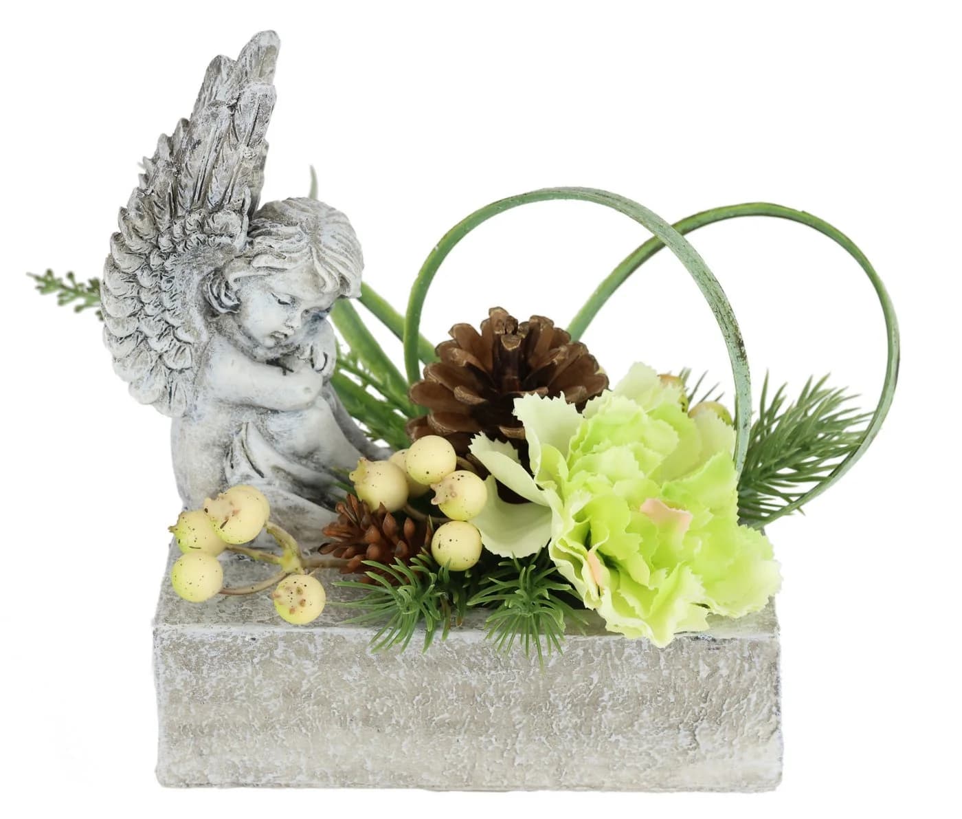 Kunstblumen-Gesteck 'Nelke' mit Engel in Pflanzschale, OTTO home, Höhe 17 cm - Bild 2