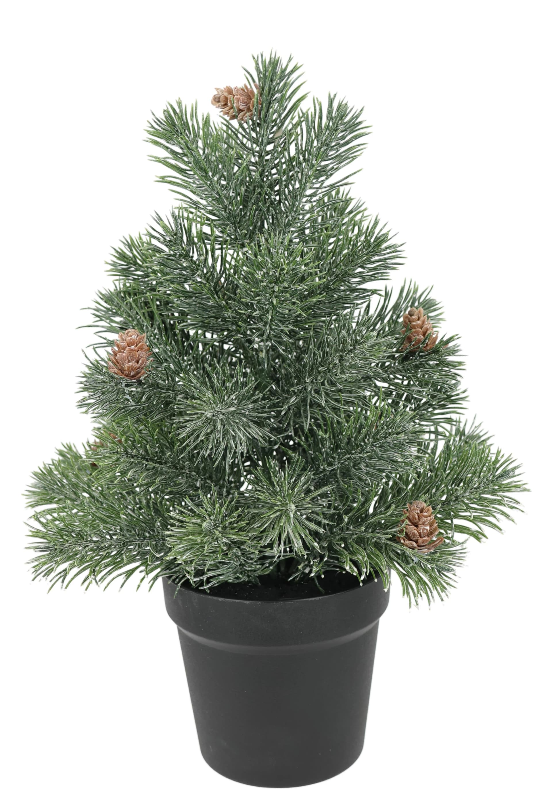 I.GE.A. Künstlicher Mini-Weihnachtsbaum Grün Jutesack-Optik