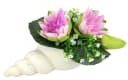 I.GE.A. Kunstblume Lotus in Muschel-Topf Rosa Wasserlilien Bild 1