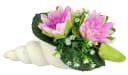 I.GE.A. Kunstblume Lotus in Muschel-Topf Rosa Wasserlilien Bild 2