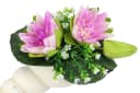 I.GE.A. Kunstblume Lotus in Muschel-Topf Rosa Wasserlilien Bild 4