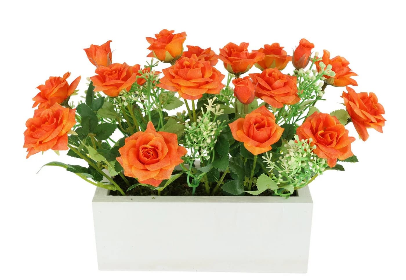Kunstblume I.GE.A. Wildröschen im Holzkasten, orange - Bild 2