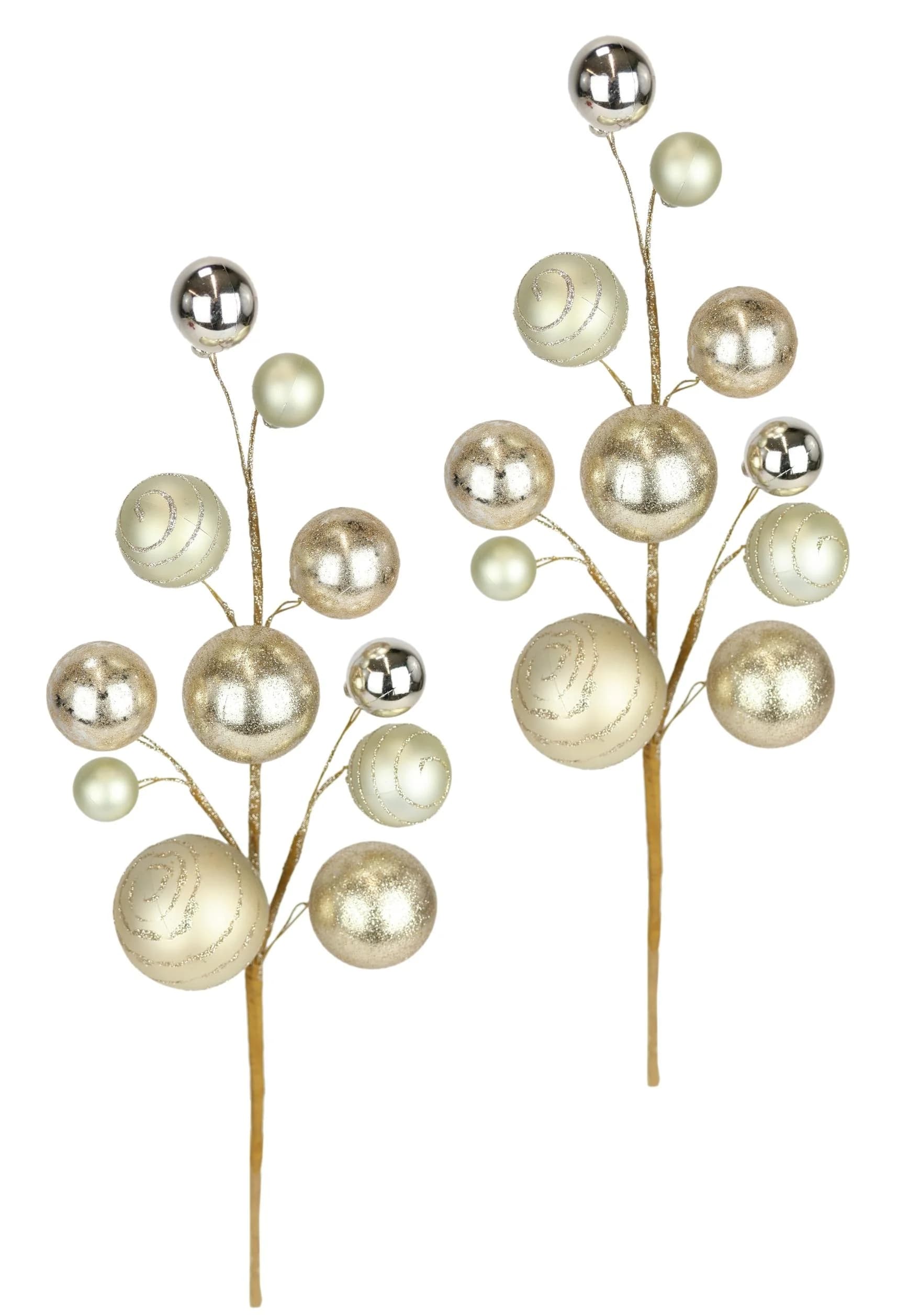 Baur Versand Kunstzweig mit Kugeln Silber Kunststoff