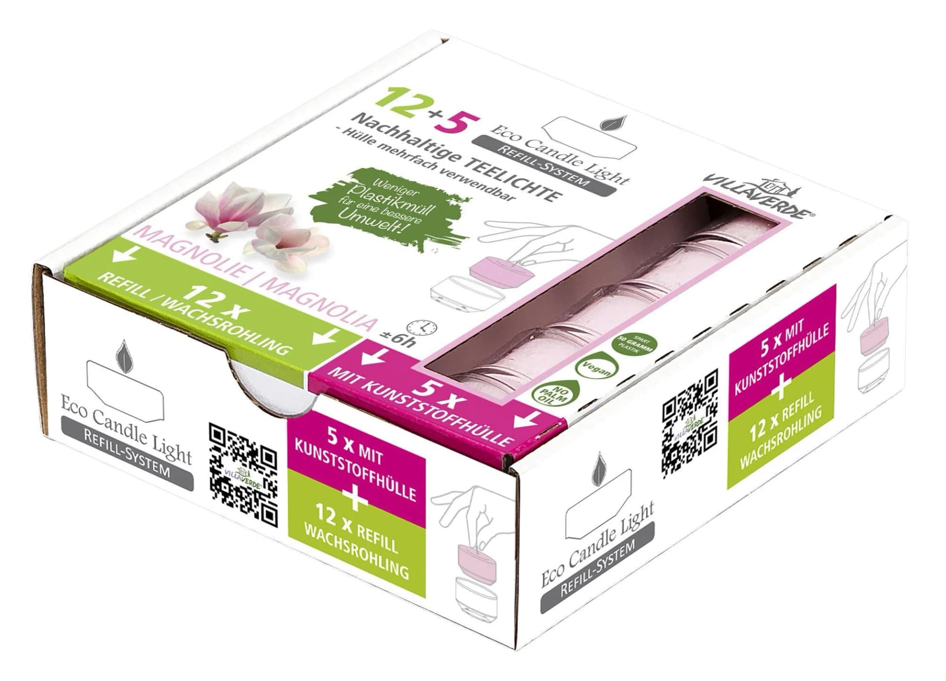 Duftteelichte REFILL MAGNOLIE 17er Pack Weiß
