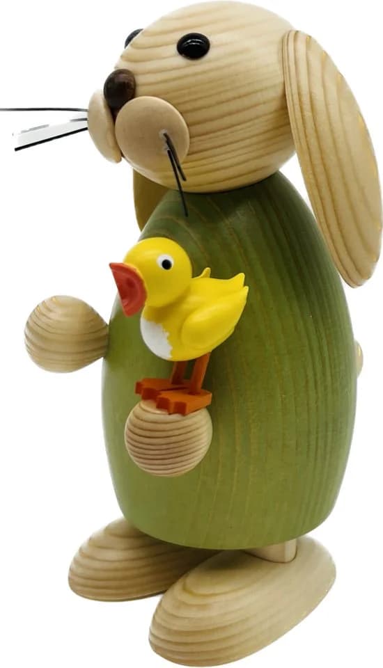 Richard Glaesser Osterhase Mädchen mit Küken Grün