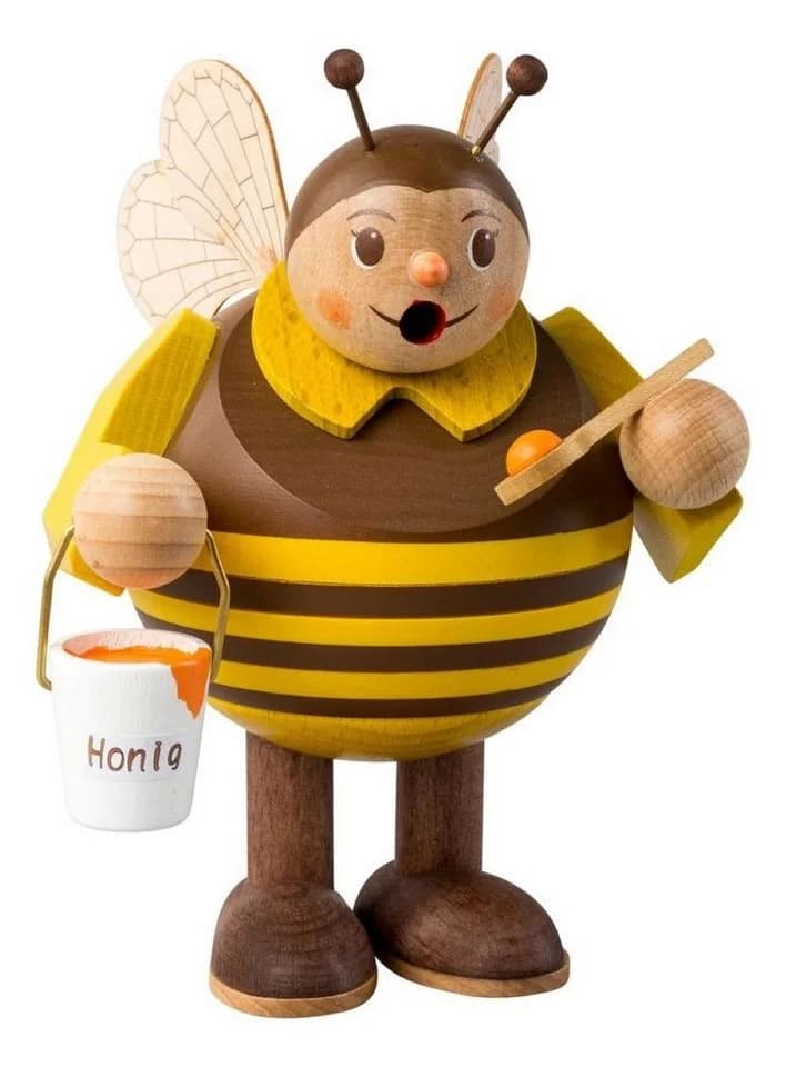 Richard Glaesser Räuchermännchen Biene Holz 15 cm - Bild 2