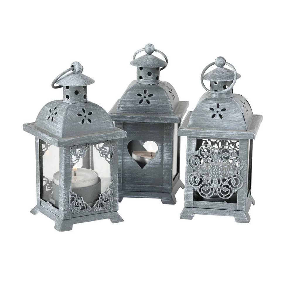 BOLTZE GRUPPE GmbH Kerzenlaterne Paulina 14/5/5cm grau Metall