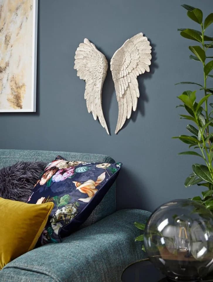 HOME AFFAIRE Engelsflügel Wanddekoobjekt Beige Polyresin