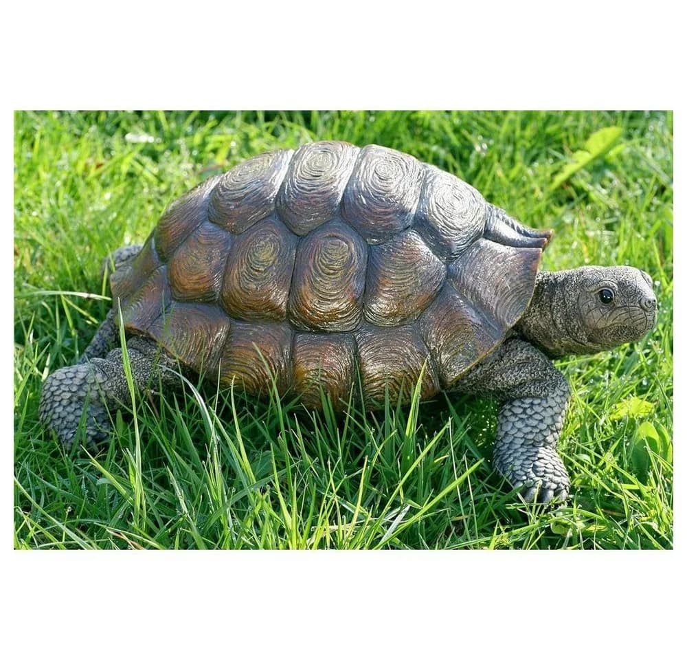 BOLTZE GRUPPE GmbH Schildkröte Dekofigur Kunstharz Anthrazit-Braun-Grau