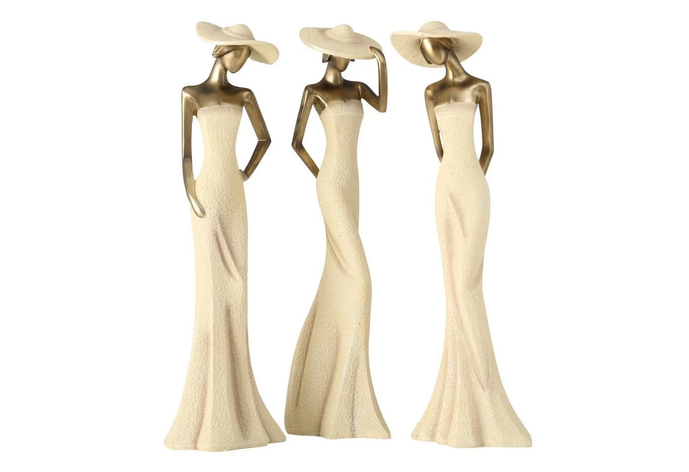 BOLTZE Dekofigur Smilla 3er-Set Creme/Antikgold - Bild 2