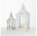 BOLTZE Windlicht Laterne 2er Set Indoor Metall Weiß 40 cm Bild 2