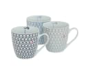 BOLTZE GRUPPE Jumbobecher 3er Set Anker Design Blau Grau Rot Weiß Bild 2