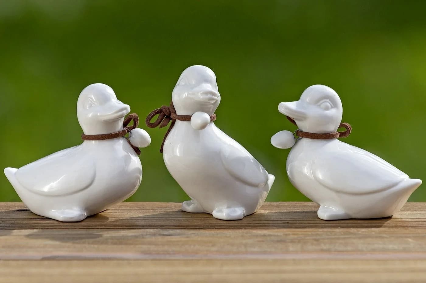 BOLTZE GRUPPE Osterfigur Lizzy Ente Porzellan 3er Set Weiß