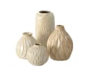 BOLTZE Vase Zalina 4-teilig Porzellan Cremeweiß Matt Bild 1
