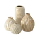 BOLTZE Vase Zalina 4-teilig Porzellan Cremeweiß Matt Bild 3