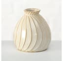 BOLTZE Vase Zalina 4-teilig Porzellan Cremeweiß Matt Bild 5