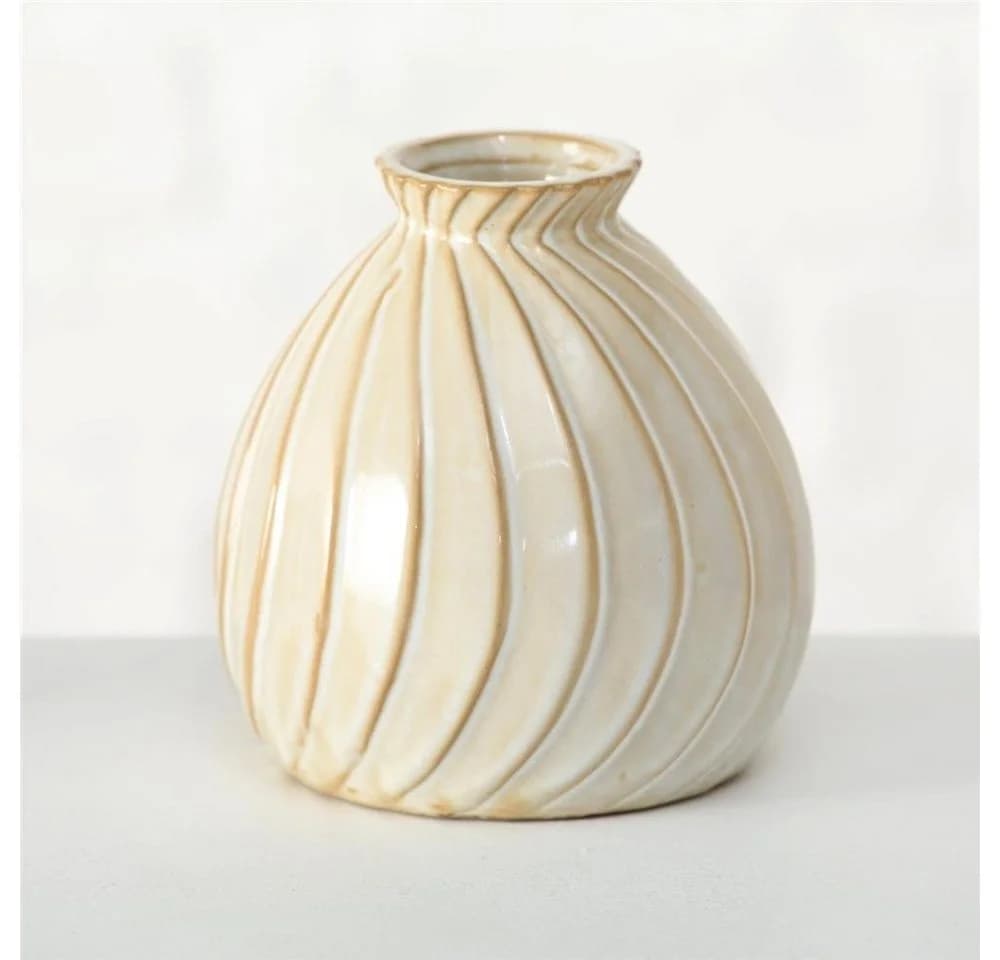 BOLTZE Vase Zalina 4-teilig Porzellan Cremeweiß Matt - Bild 5