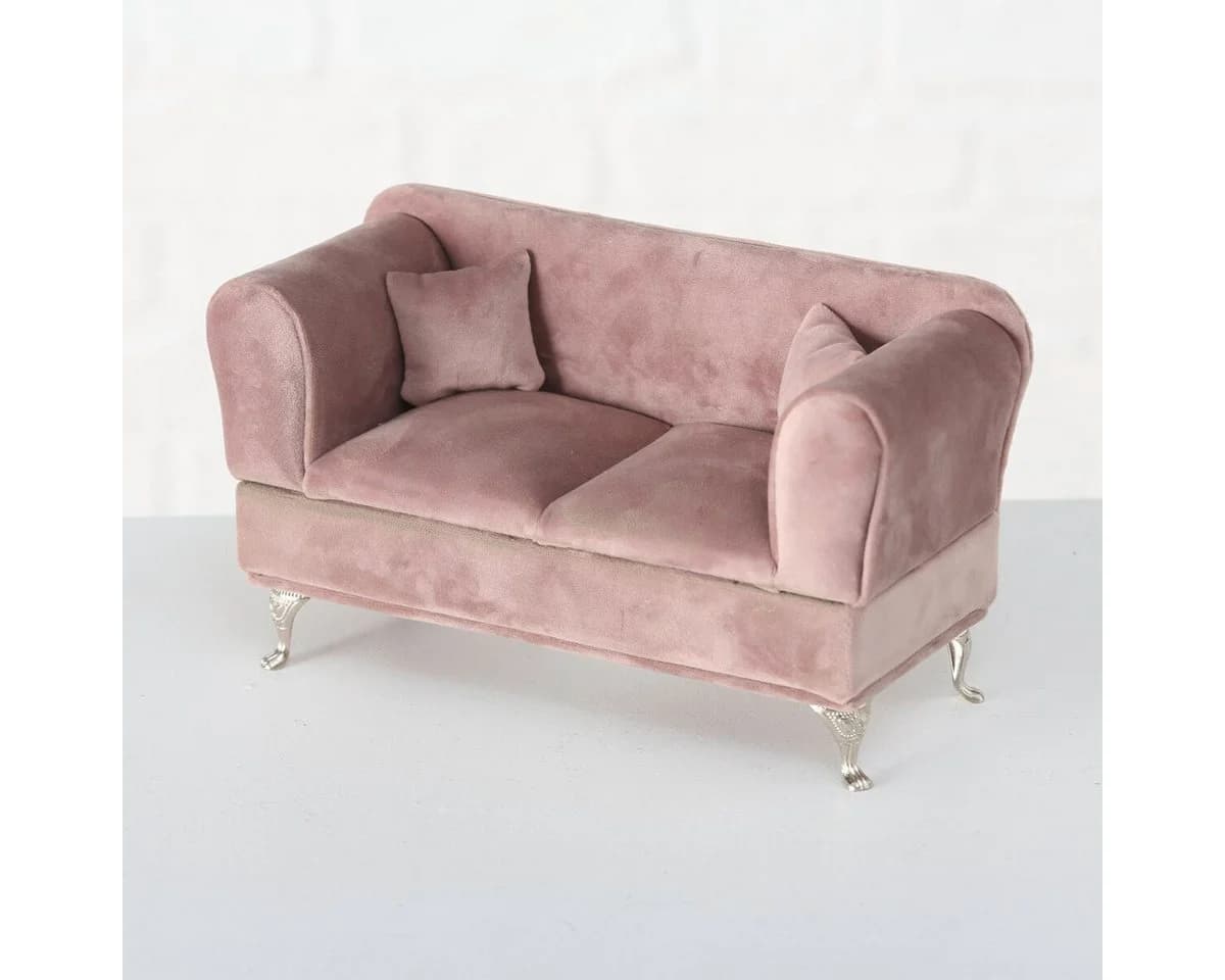 Home affaire Schmuckkasten Deko Sofa Samt Braun - Bild 5
