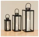 BOLTZE Kerzenlaterne Arana, 3er Set, Schwarz, Metall, Skandinavisches Design Bild 1