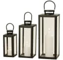 BOLTZE Kerzenlaterne Arana, 3er Set, Schwarz, Metall, Skandinavisches Design Bild 2