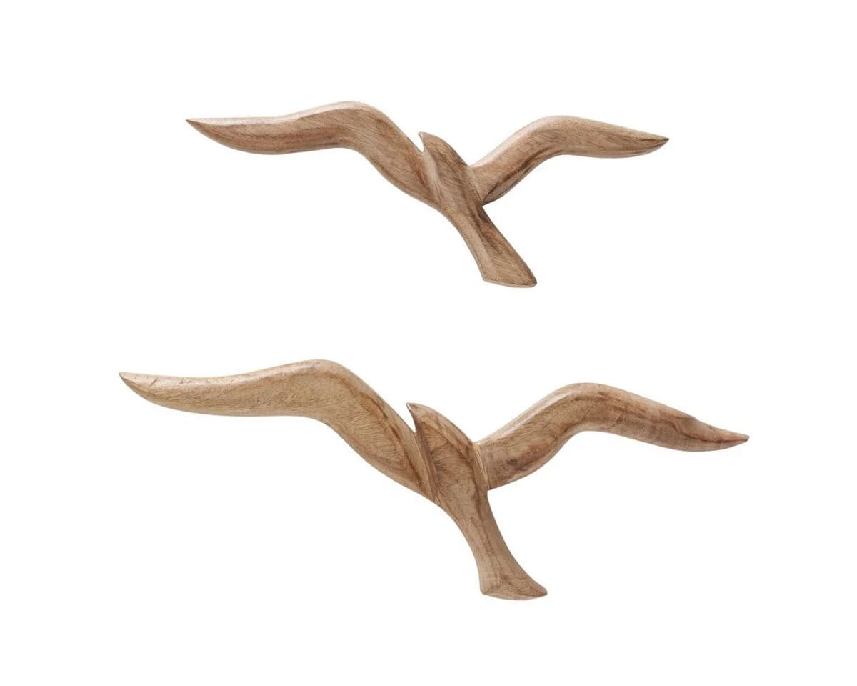 BOLTZE GRUPPE Hängedekoration Wandobjekt Seagull Möwe Mango Holz 2er Set - Bild 2
