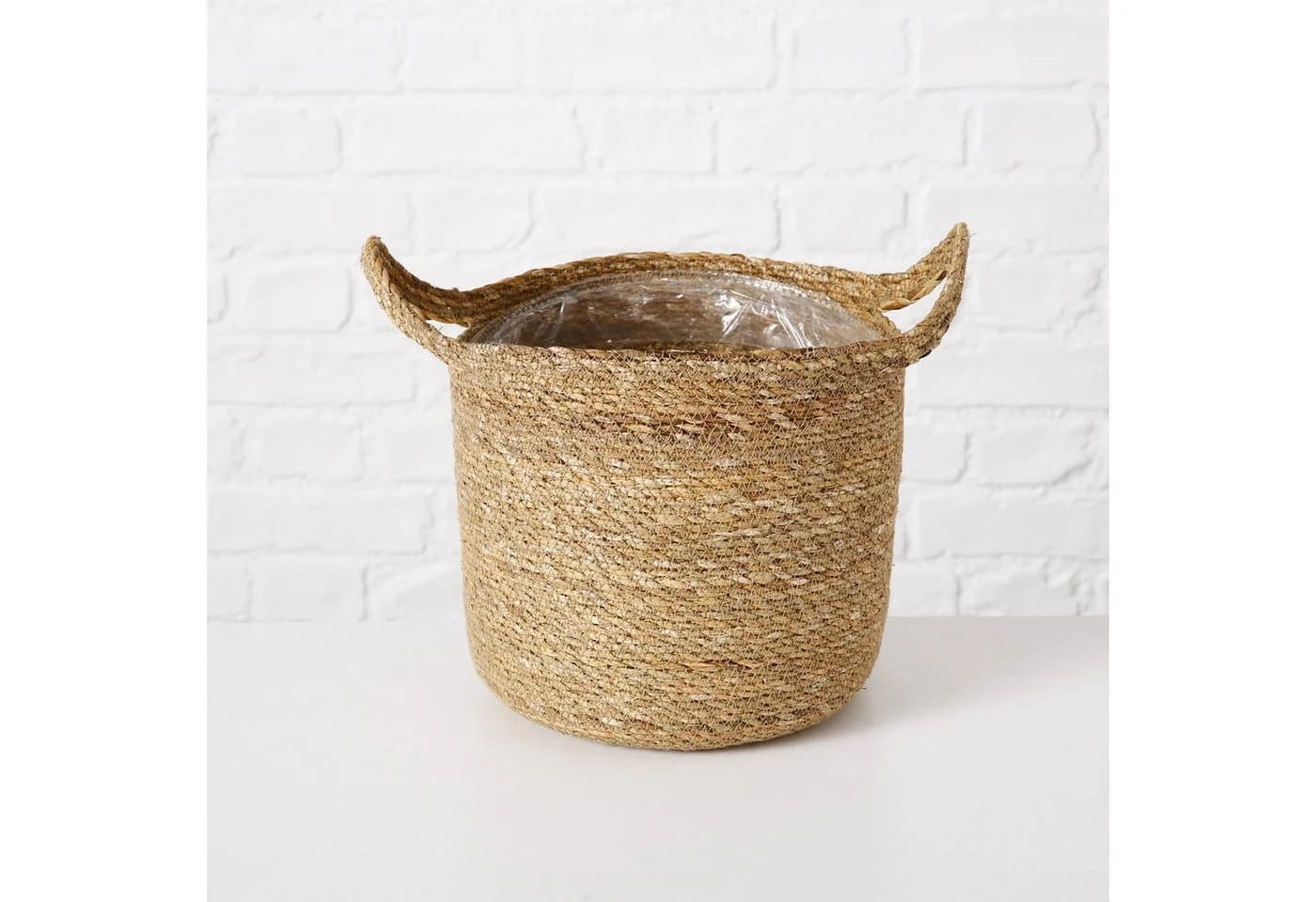 BOLTZE Pflanzkorb Dawid 3-teiliges Set Seegras Beige