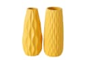 BOLTZE Tischvase 2er Set Luana Gelb Steingut Matt Bild 5