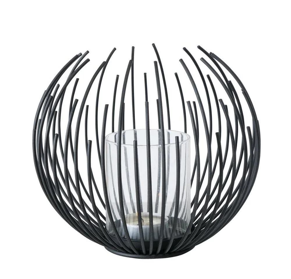 BOLTZE Windlicht Cylon Schwarz Metall Kerzenhalter Skandinavisches Design - Bild 2
