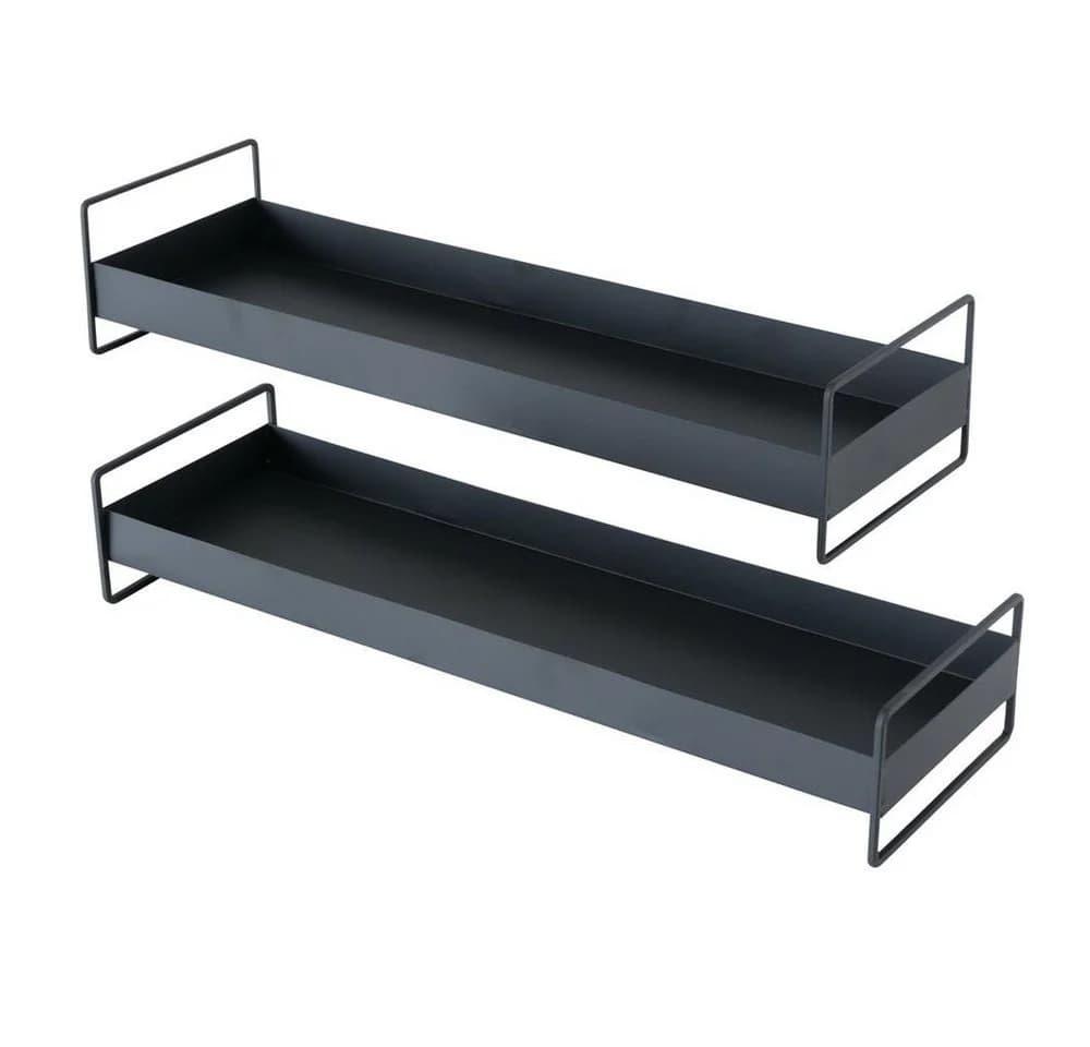 BOLTZE Dekotablett Wolga 2er Set Metall Schwarz - Bild 2