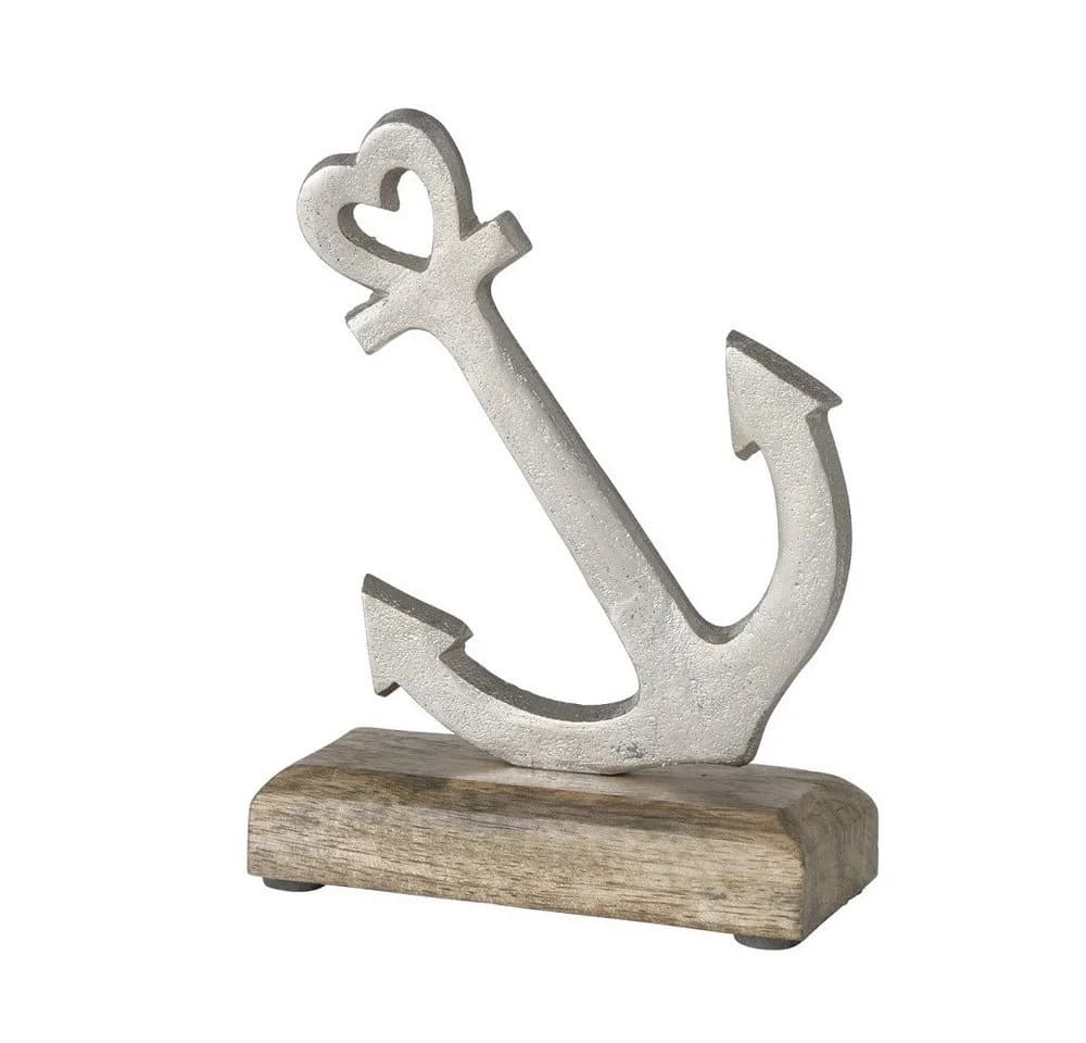 BOLTZE GRUPPE Dekoaufsteller Anker Aluminium H.17 cm