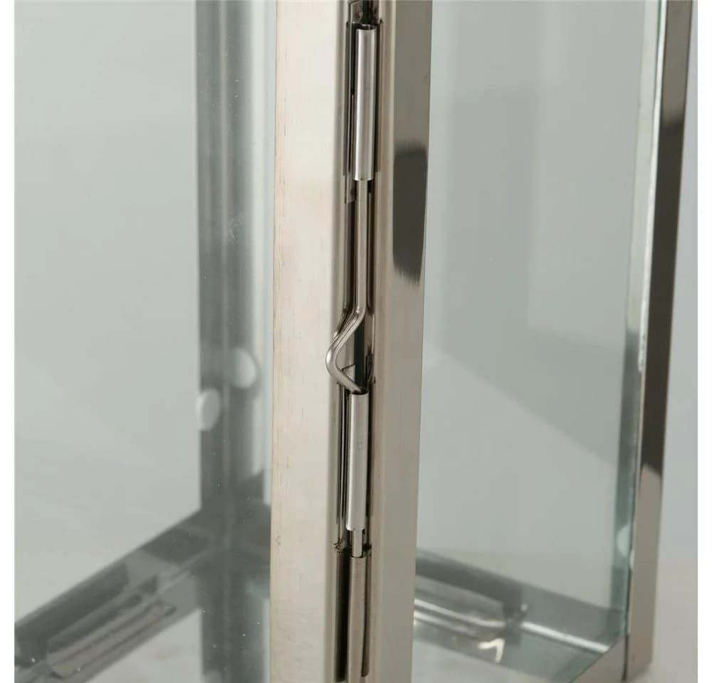 BOLTZE Kerzenlaterne Caruso 2er Set Silber Windlicht Skandinavisches Design - Bild 4