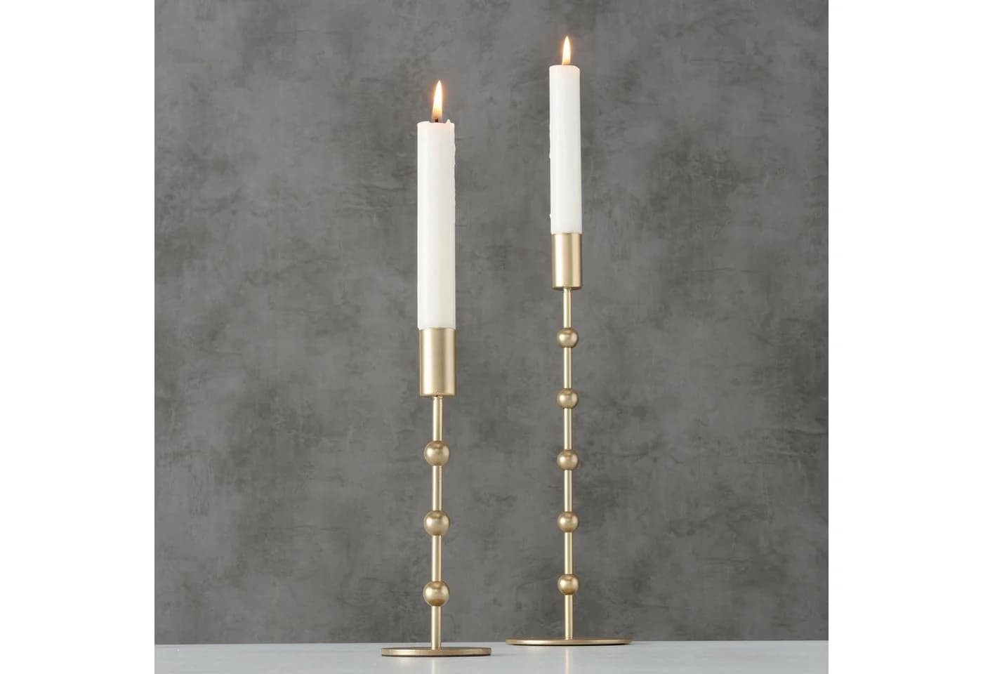 BOLTZE GRUPPE KIMBERLY Kerzenhalter 2er-Set Gold Metall