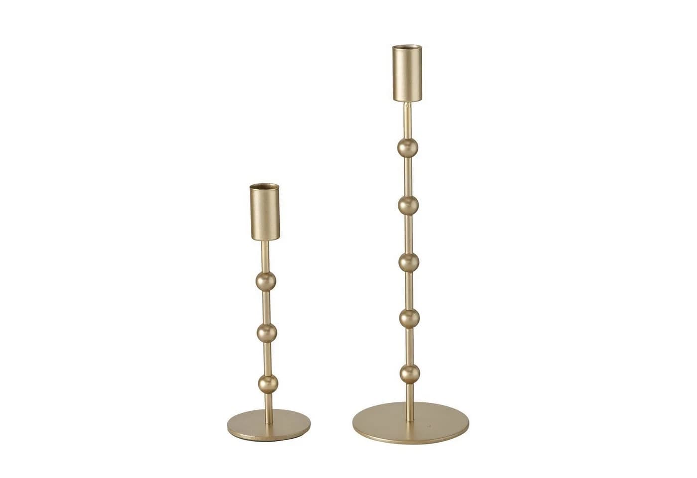 BOLTZE GRUPPE KIMBERLY Kerzenhalter 2er-Set Gold Metall - Bild 2