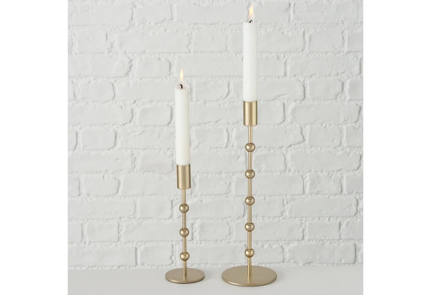 BOLTZE GRUPPE KIMBERLY Kerzenhalter 2er-Set Gold Metall - Bild 3