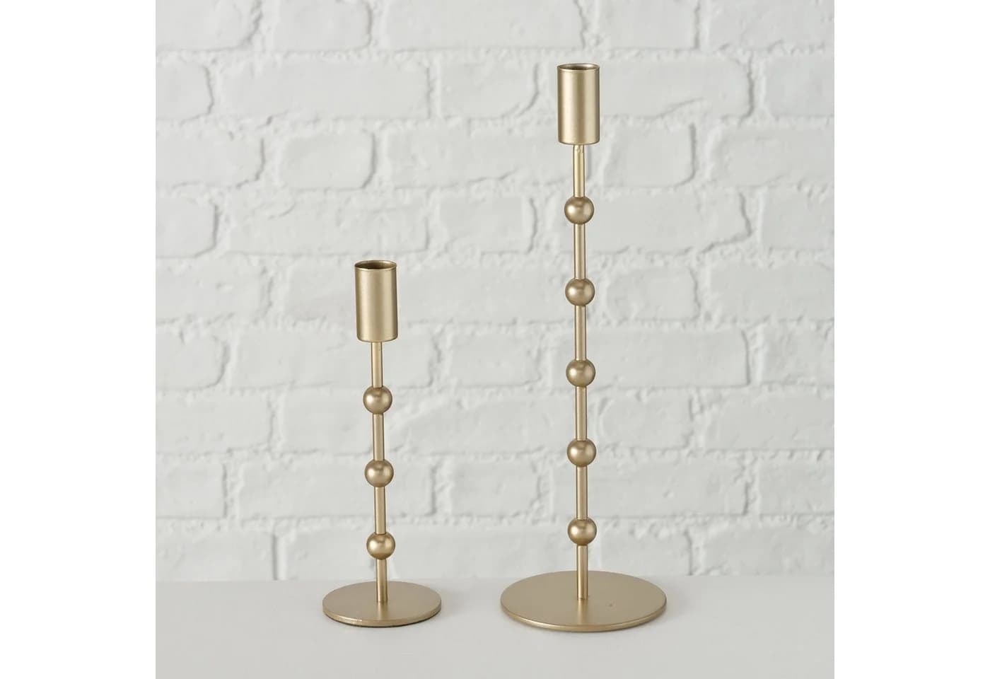 BOLTZE GRUPPE KIMBERLY Kerzenhalter 2er-Set Gold Metall - Bild 5