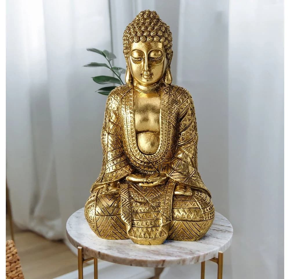 BOLTZE Dekofigur Buddha Figur Wohnzimmer Dekofigur, Skulptur - Bild 3
