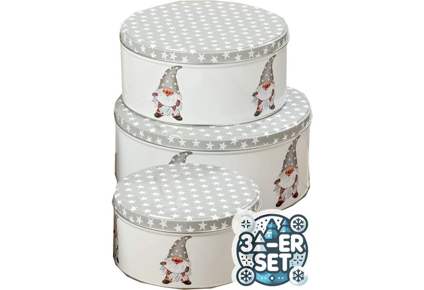 BOLTZE GRUPPE Keksdose CasaJame 3er Set Wichtel grau - Bild 2